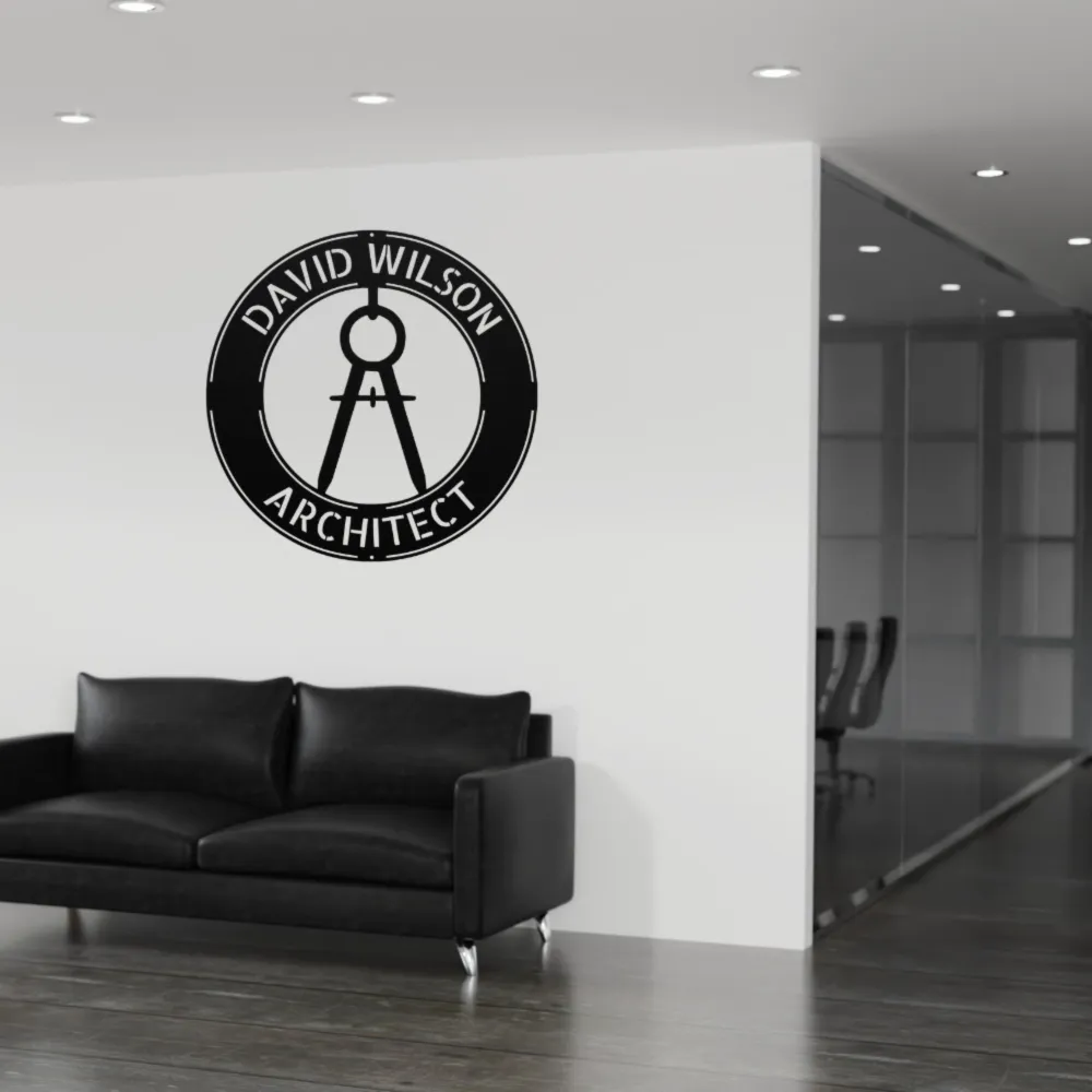 Personalized Architect Metal Sign